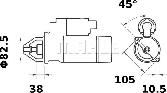 MAHLE MS 430 - Motorino d'avviamento autozon.pro