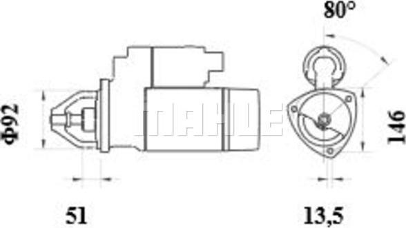 MAHLE MS 558 - Motorino d'avviamento autozon.pro