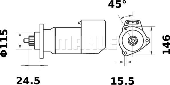 MAHLE MS 562 - Motorino d'avviamento autozon.pro