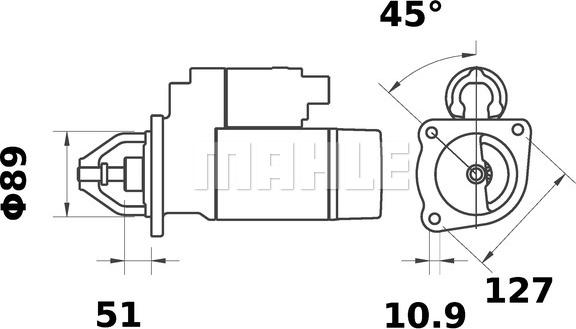 MAHLE MS 352 - Motorino d'avviamento autozon.pro