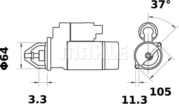 MAHLE MS 131 - Motorino d'avviamento autozon.pro