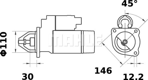 MAHLE MS 176 - Motorino d'avviamento autozon.pro