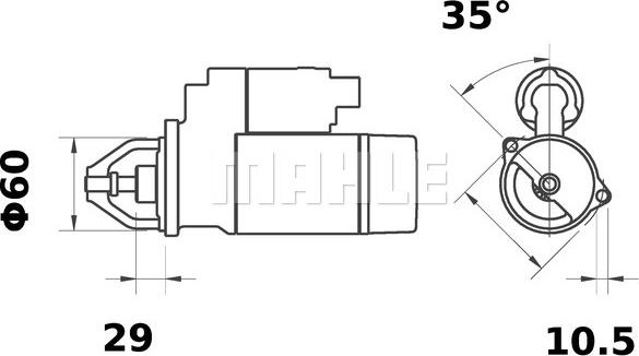 MAHLE MS 171 - Motorino d'avviamento autozon.pro