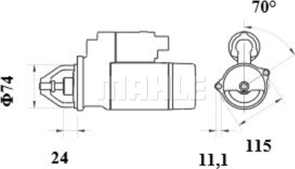 MAHLE MS 86 - Motorino d'avviamento autozon.pro