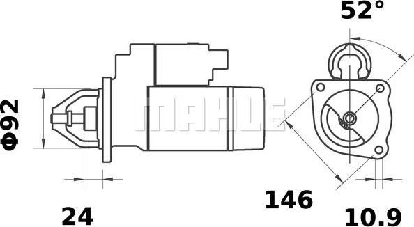 MAHLE MS 346 - Motorino d'avviamento autozon.pro