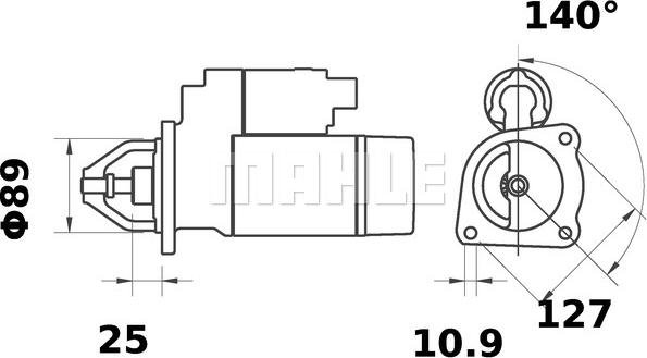 MAHLE MS 355 - Motorino d'avviamento autozon.pro