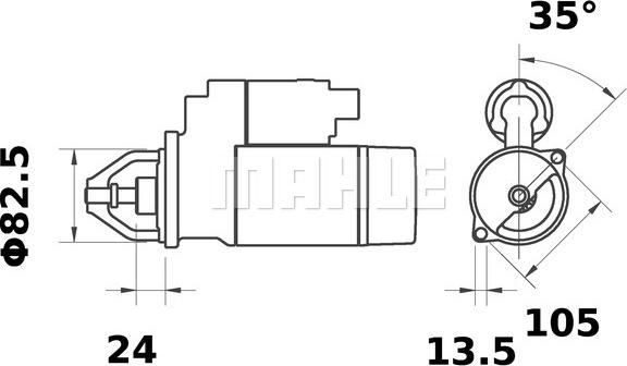 MAHLE MS 300 - Motorino d'avviamento autozon.pro