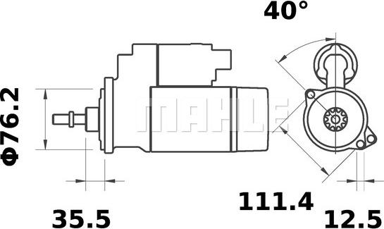 MAHLE MS 303 - Motorino d'avviamento autozon.pro