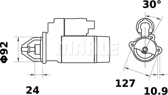 MAHLE MS 318 - Motorino d'avviamento autozon.pro