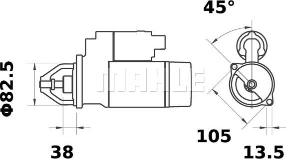 MAHLE MS 312 - Motorino d'avviamento autozon.pro