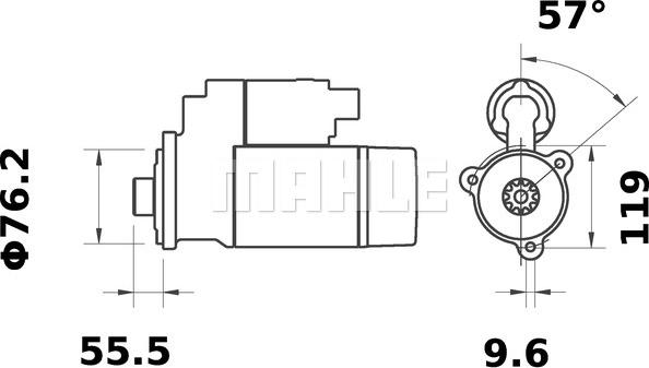 MAHLE MS 384 - Motorino d'avviamento autozon.pro