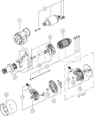 MAHLE MS 384 - Motorino d'avviamento autozon.pro