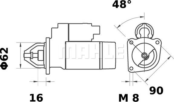 MAHLE MS 382 - Motorino d'avviamento autozon.pro