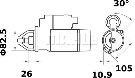 MAHLE MS 219 - Motorino d'avviamento autozon.pro