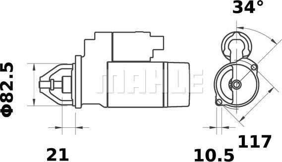 MAHLE MS 218 - Motorino d'avviamento autozon.pro