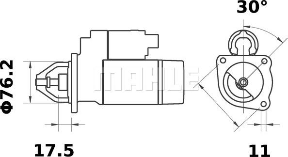 MAHLE MS 284 - Motorino d'avviamento autozon.pro