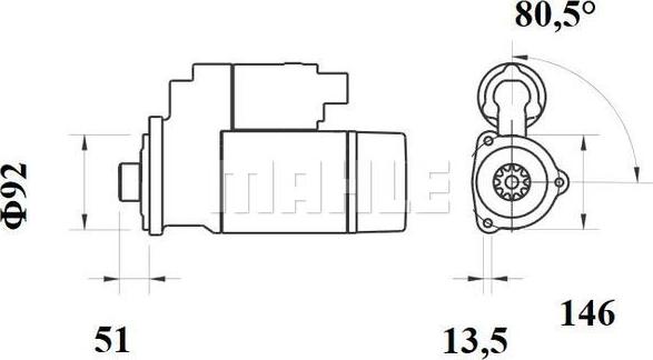 MAHLE MS 755 - Motorino d'avviamento autozon.pro