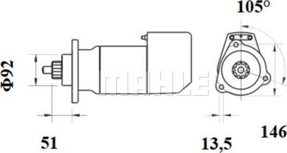 MAHLE MS 711 - Motorino d'avviamento autozon.pro