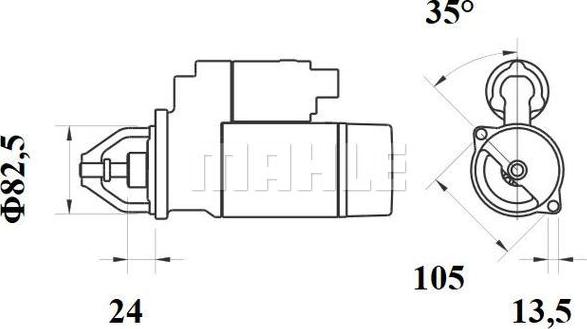 MAHLE MS 725 - Motorino d'avviamento autozon.pro