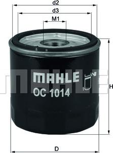 MAHLE OC 1014 - Filtro olio autozon.pro