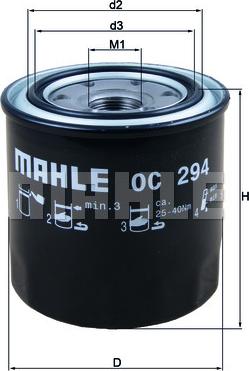 MAHLE OC 294 - Filtro olio autozon.pro