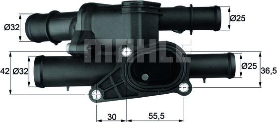 MAHLE TM 1 105 - Termostato, Refrigerante autozon.pro