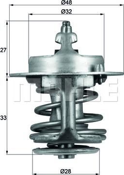 MAHLE TX 63 83 - Termostato, Refrigerante autozon.pro