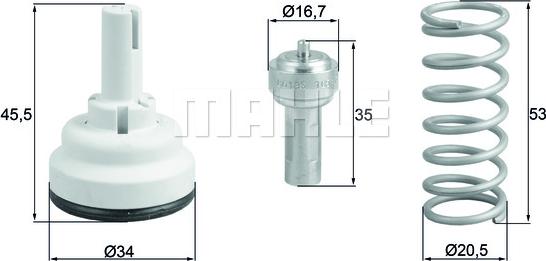 MAHLE TX 182 87D - Termostato, Refrigerante autozon.pro