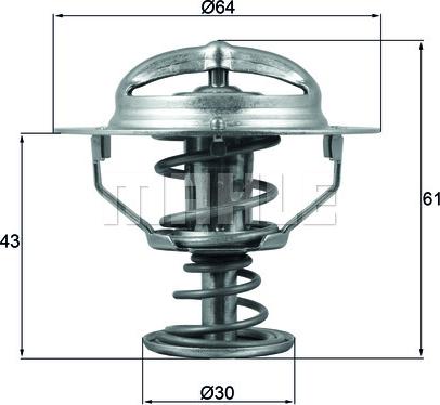 MAHLE TX 178 78D - Termostato, Refrigerante autozon.pro