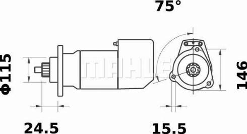 MAHLE 11139020 - Motorino d'avviamento autozon.pro