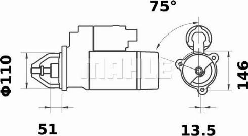 MAHLE 11139163 - Motorino d'avviamento autozon.pro