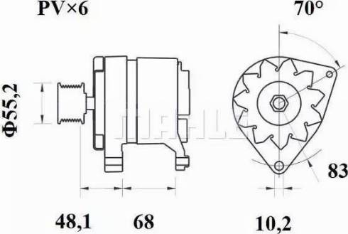 MAHLE MG 411 - Alternatore autozon.pro