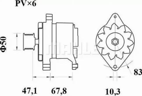 MAHLE MG 529 - Alternatore autozon.pro