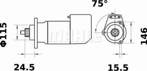 MAHLE MS 556 - Motorino d'avviamento autozon.pro