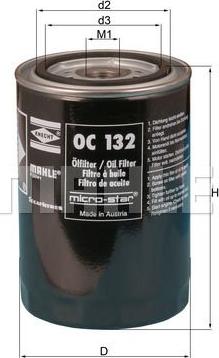 MAHLE OC 132 - Filtro olio autozon.pro