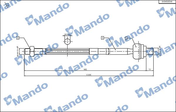 Mando DSA020277 - Giunto assiale, Asta trasversale autozon.pro