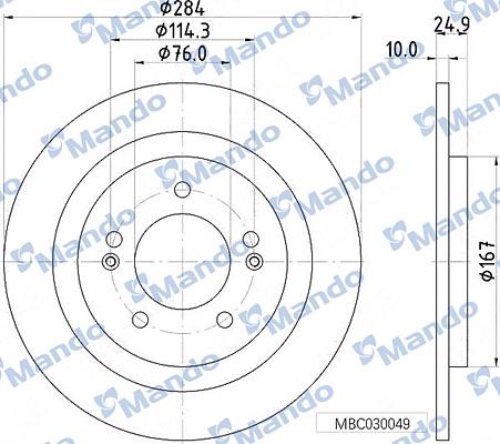 Mando MBC030049 - Discofreno autozon.pro