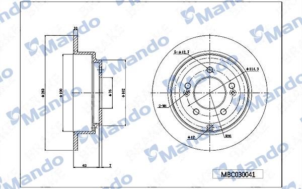 Mando MBC030041 - Discofreno autozon.pro