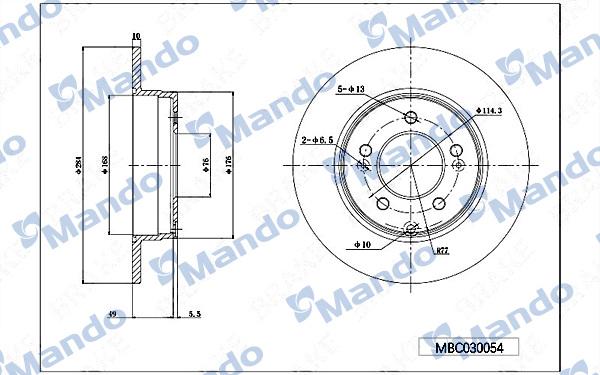 Mando MBC030054 - Discofreno autozon.pro