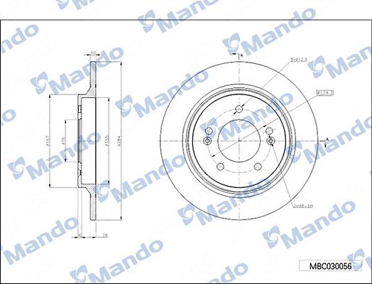 Mando MBC030056 - Discofreno autozon.pro