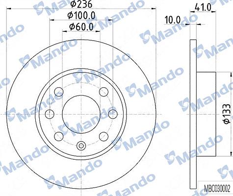 Mando MBC030002 - Discofreno autozon.pro