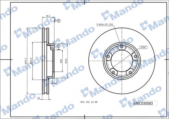 Mando MBC030083 - Discofreno autozon.pro