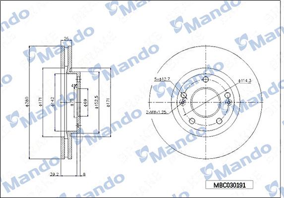 Mando MBC030191 - Discofreno autozon.pro