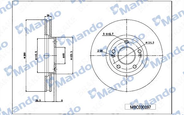 Mando MBC030197 - Discofreno autozon.pro