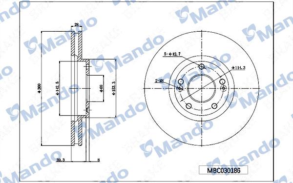 Mando MBC030186 - Discofreno autozon.pro