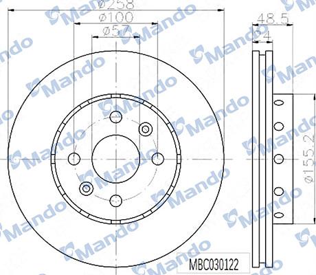 Mando MBC030122 - Discofreno autozon.pro