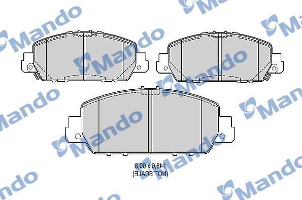 Mando MBF015960 - Kit pastiglie freno, Freno a disco autozon.pro