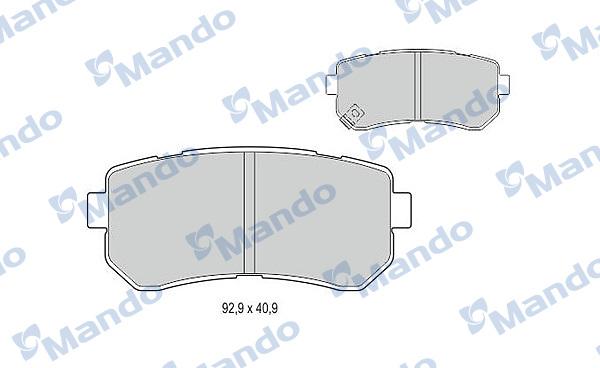 Mando MBF015963 - Kit pastiglie freno, Freno a disco autozon.pro