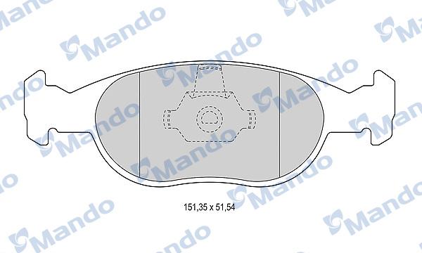 Mando MBF015499 - Kit pastiglie freno, Freno a disco autozon.pro