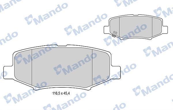 Mando MBF015495 - Kit pastiglie freno, Freno a disco autozon.pro